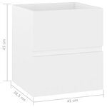 vidaXL Armoire d'évier avec lavabo intégré Blanc Aggloméré