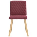 vidaXL Chaises à manger lot de 6 rouge bordeaux tissu