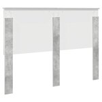 vidaXL Tête de lit Gris béton 140 cm Bois d'ingénierie