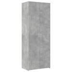 vidaXL Armoire de rangement gris béton 70x42 5x225cm bois d'ingénierie