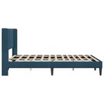 vidaXL Cadre de lit avec tête de lit Bleu 140 x 190 cm Velours