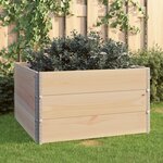 vidaXL Jardinières surélevées 3 Pièces 100x100 cm Bois de pin solide