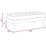 Banc vidaXL Noir 113x57x39 cm en tissu