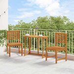 vidaXL Chaise de jardin 2 Pièces Marron 50 x 50 x 91cm