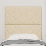 vidaXL Tête de lit avec tête de lit Crème 80 cm tissu