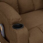 vidaXL Fauteuil électrique de massage Marron Tissu