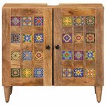 vidaXL Meuble sous Lavabo de Salle de Bain Naturel 62 x 33 x 58 cm