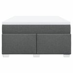 vidaXL Sommier à lattes de lit avec matelas Gris foncé 140x190cm Tissu