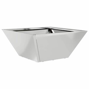 vidaXL Cache-pot de jardin Argent 35 x 35 x 15 cm Acier galvanisé