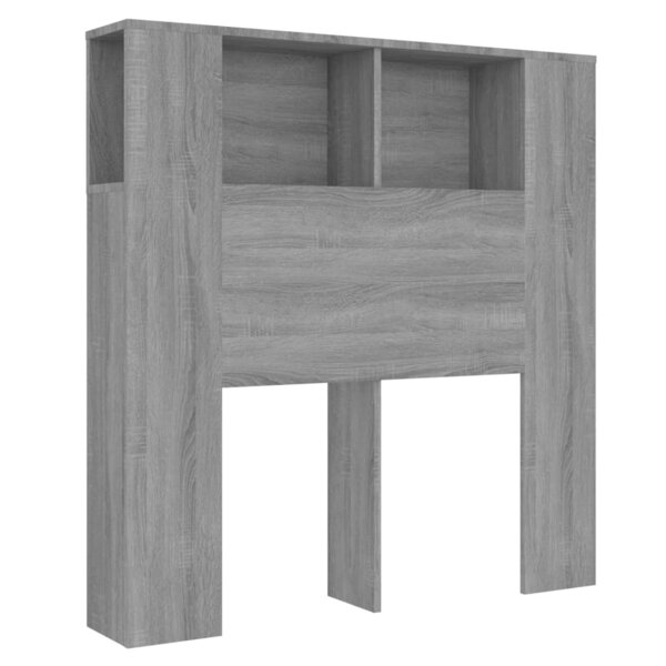 vidaXL Armoire de tête de lit Sonoma gris 100x18 5x102 5 cm