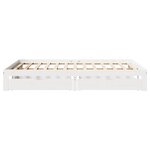 vidaXL Cadre de lit avec tiroirs sans matelas blanc 140x190 cm