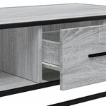 vidaXL Table basse sonoma gris 100x57x35 cm bois d'ingénierie et métal