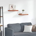 vidaXL Étagère Murale 2 Pièces Rouge 40 x 23 5 x 4 cm Bois d'ingénierie