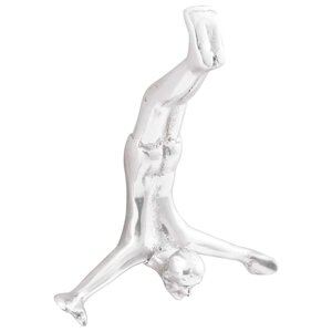 vidaXL Sculpture Argenté 22 x 8 x 25 cm Aluminium