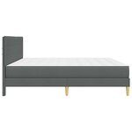 vidaXL Cadre de lit avec matelas Gris foncé 180 x 200 cm tissu