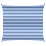 vidaXL Voile d'ombre 6 x 8 m HDPE Rectangulaire Bleu et Blanc
