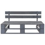 vidaXL Banc palette de jardin bois gris