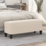 vidaXL Banc Crème 100x35x41 cm Tissu microfibre