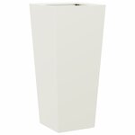 vidaXL Jardinière blanc 35x35x75 cm acier