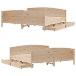 vidaXL Cadre de lit sans matelas 160x200 cm bois massif de pin