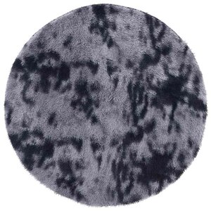 vidaXL Tapis Shaggy à poils longs NAVARRA gris foncé 100x100 cm