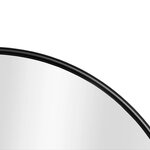 Miroir mural diamètre 60 cm cadre en aluminium noir 03_0007935