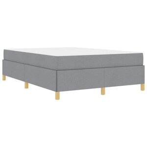 vidaXL Cadre de lit avec matelas Gris clair 140 x 200 cm tissu