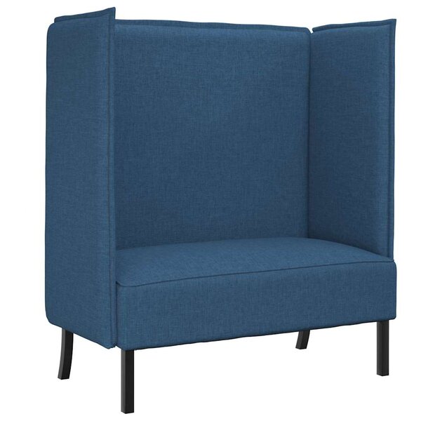 vidaXL Canapé à Haut Dossier Bleu 109 x 56 x 121 cm tissu