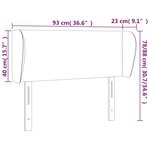 vidaXL Tête de lit avec oreilles Marron foncé 93x23x78/88 cm Tissu