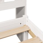 vidaXL Lit bibliothèque sans matelas blanc 150x200 cm bois pin massif