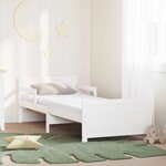 vidaXL Cadre de lit avec matelas Blanc 80 x 200 cm Pin massif