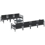 vidaXL Ensemble de canapé de jardin avec coussin avec oreiller 8 Pièces Anthracite