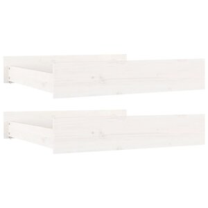 vidaXL Tiroirs de lit 2 Pièces blanc Bois de pin massif