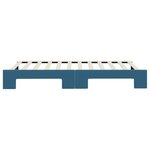 vidaXL Lit de jour avec lit gigogne bleu 100x200 cm velours