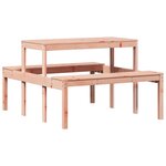 vidaXL Table de pique-nique 110x134x75 cm bois massif de douglas