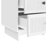 vidaXL Cabinet de chevet avec tiroir Blanc brillant 43 x 41 x 66 5 cm