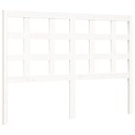 vidaXL Cadre de lit avec tête de lit blanc 140x200 cm bois massif