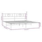 vidaXL Cadre de lit métal sans matelas et tête de lit noir 180x200 cm