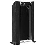 vidaXL Portant de bois de chauffage et housse de pluie acier galvanisé