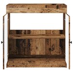 vidaXL Armoire sous évier de salle de bain Bois ancien