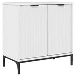 vidaXL Ensemble de mobilier de salle de bain avec porte Blanc brillant