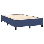 vidaXL Sommier à lattes de lit avec matelas Bleu 120x200 cm Tissu