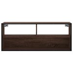 vidaXL Meuble TV chêne marron 100x31x39 5cm bois d'ingénierie et métal