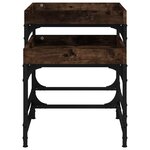 vidaXL Tables d'appoint 2 Pièces Chêne fumé Bois d'ingénierie