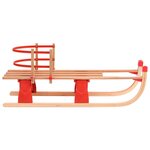vidaXL Traîneau pliable avec dossier 119 cm Bois