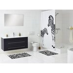 RIDDER Tapis de douche Zebra 54x54 cm blanc et noir