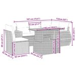 vidaXL Salon de jardin avec coussins 6 Pièces beige résine tressée