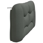 vidaXL Coussin de tête de lit gris foncé 160 cm tissu