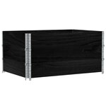 vidaXL Jardinière noir 120x80 cm bois massif de pin