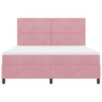 vidaXL Lit à ressorts avec matelas Rose 180 x 200 cm tissu